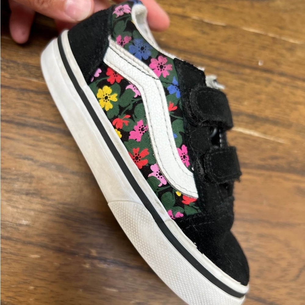Toddler Floral Print Vans 7.5